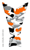 ONEDESIGN tankpad Moon "Soft touch" camouflage Orange fluo