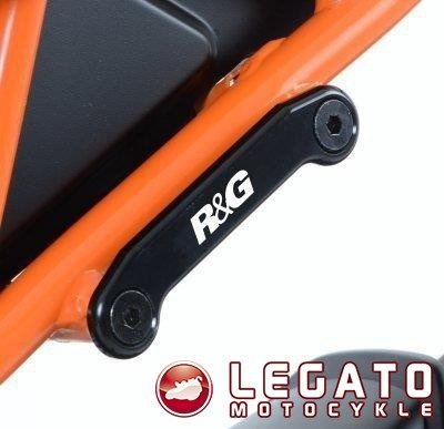 	ZAŚLEPKA PODNÓŻKA RG RACING KTM RC125 / 200 / 390, PARA BLACK
