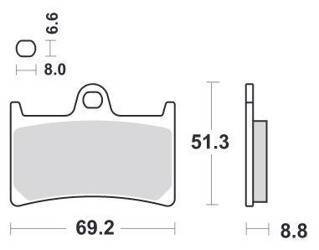 KLOCKI HAMULCOWE SBS 198 CT