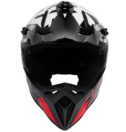 KASK IMX FMX-02 BLACK/WHITE/FLO RED/GREY GLOSS GRAPHIC