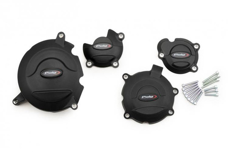 Pokrywy dekli silnika PUIG do Suzuki GSX-S1000 / GT / GX 2022-2025 Czarny (N) 21406N