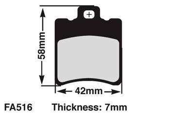EBC Klocki kartingowe FA516A (1 kpl. na tarczę)