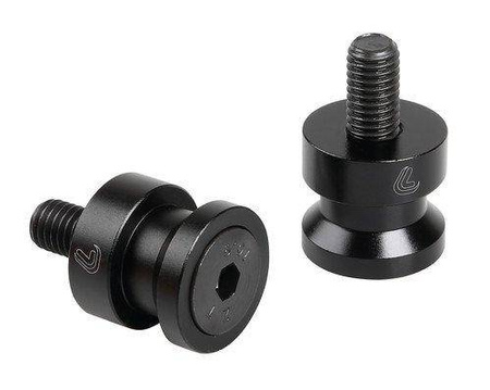 90640 Para rolek do stojaków motocyklowych - czarne  10x1,50 mm 