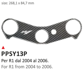 ONEDESIGN Naklejka na półkę kierownicy Yamaha R1 2004/2006