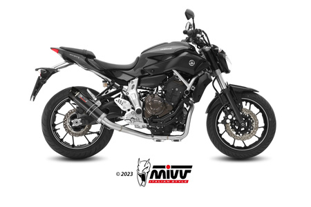 Mivv Układ wydechowy GP BLACK STAINLESS STEEL WITH CARBON CAP YAMAHA MT-07 / FZ-07 2021-2024