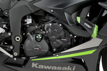 Pokrywy dekli silnika PUIG do Kawasaki ZX-6R 09-25 (FIM) Czarny (N) 21513N