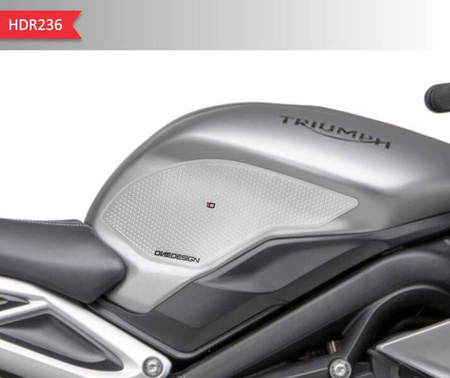 ONEDESIGN tank grip HDR Triumph DAYTONA 675/ STREET TRIPLE 2013 – 2018 przezroczysty