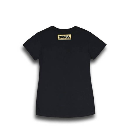 DAVCA T-shirt damski black gold logo 