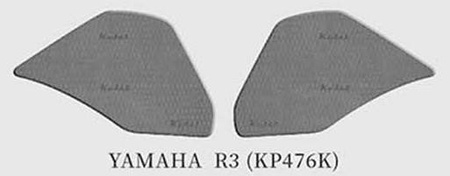 Tank Pad/Tank Grips KEITI Yamaha R3 Black
