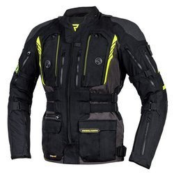 Motocyklowa Kurtka Tekstylna Rebelhorn Patrol Black/Flo Yellow
