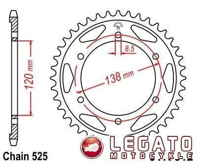 ZĘBATKA NAPĘDOWA JT TYŁ (525)