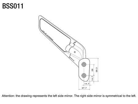 Rizoma Lusterka Stealth czarne BMW S 1000 RR 2015-2018