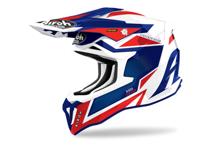 Kask Airoh Strycker Axe Blue Red Gloss