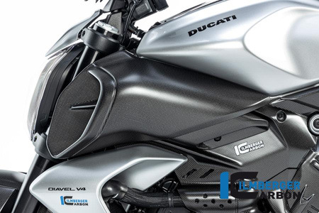 Osłona lewa rury powietrza Ducati Diavel V4 od 2023 - matowa ILMBERGER LKL.101.DI23M.K