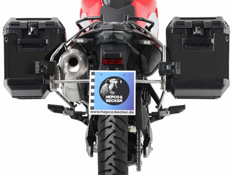 Sidecarrier Cutout stainless steel incl. Xplorer sideboxes black for BMW F 700 GS