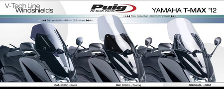 SZYBA PUIG V-TECH DO YAMAHA T-MAX 530 12-16 SPORT