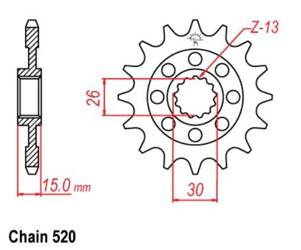 ZĘBATKA NAPĘDOWA JT PRZÓD (520)