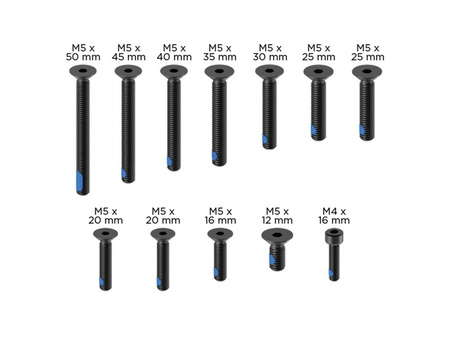 Zestaw śrub w kolorze czarnym Quad Lock® PRO