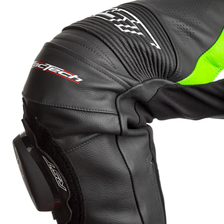 Motocyklowe Spodnie Skórzane RST Tractech Evo 4 CE Black/Green (2358)