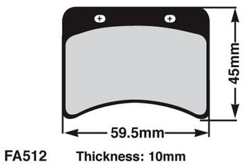 EBC Klocki kartingowe FA512 (1 kpl. na tarczę)
