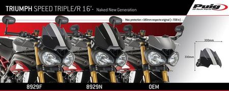 Owiewka PUIG do Triumph Speed Triple / R 765 / 1050 2016-2021