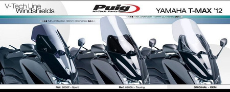 SZYBA V-TECH DO YAMAHA T-MAX 530 12-16 (TOURING)