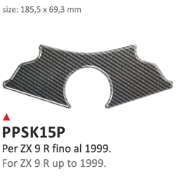 ONEDESIGN Naklejka na półkę kierownicy Kawasaki ZX9R fino 1999