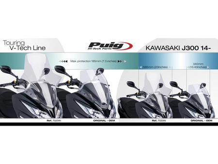 SZYBA PUIG V-TECH DO KAWASAKI J125 15-21 / J300 13-21 (TOURING)