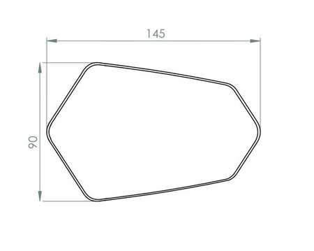 Lusterko PUIG Hi-Tech Explorer (prawe) Czarny (N) 010DN