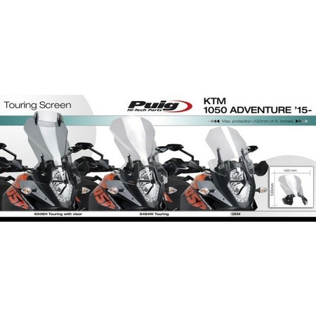 Szyba turystyczna PUIG do KTM 1050 / 1090 / 1190 / 1290 Adventure 2013-2020