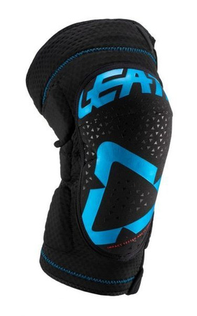 LEATT (2020) NAKOLANNIKI OCHRANIACZE KOLAN 3DF 5.0 ZIP KNEE GUARD BLACK KOLOR CZARNY/NIEBIESKI