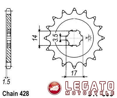 ZĘBATKA NAPĘDOWA JT PRZÓD