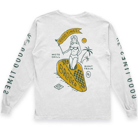 KOSZULKA Z DŁUGIM RĘKAWEM BROGER GOOD TIMES WHITE