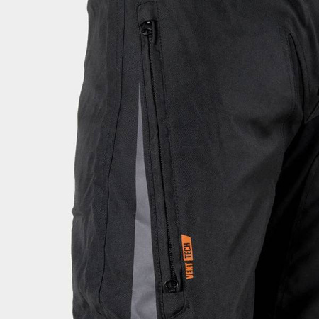 SPODNIE TEKSTYLNE OZONE VULCAN BLACK (DŁUŻSZA NOGAWKA)