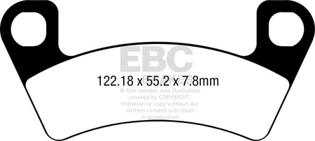 EBC Klocki hamulcowe FA740TT (kpl. na 1 tarcze)