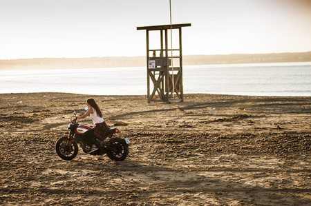 Motocyklowe Spodnie Jeansowe Broger California Lady Raw Navy