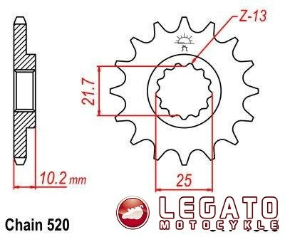 ZĘBATKA NAPĘDOWA JT PRZÓD