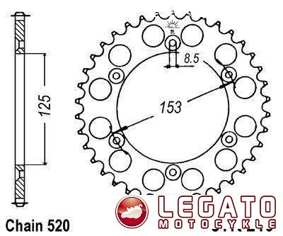 ZĘBATKA NAPĘDOWA JT ALU (520)