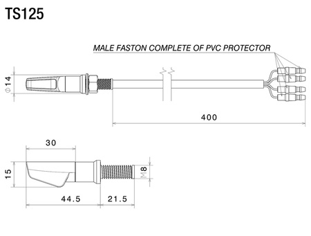 Kierunkowskazy Leggera S czarny