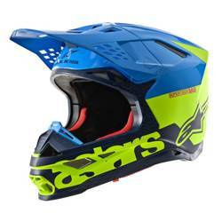 KASK ALPINESTARS SUPERTECH S-M8 RADIUM AQUA/FLUO YELLOW/NAVY M&G