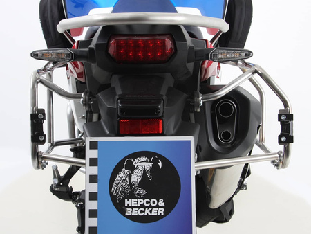 Sidecarrier Cutout stainless steel incl. Xplorer sideboxes silver for Honda CRF1000L Africa Twin (2018-2019)