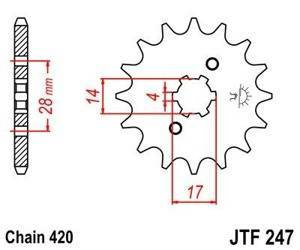 ZĘBATKA NAPĘDOWA JT PRZÓD (420)
