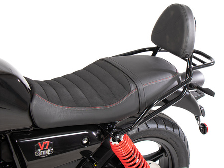 Sissybar with rearrack black for Moto Guzzi V7 Stone Special Edition (850ccm) (2022-2023)