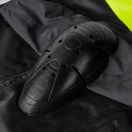 KURTKA TEKSTYLNA OZONE DART BLACK/FLUO YELLOW (PLUS SIZE)