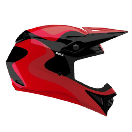 KASK MOTOCYKLOWY BELL MX-10 MIPS WAVE RED BLACK