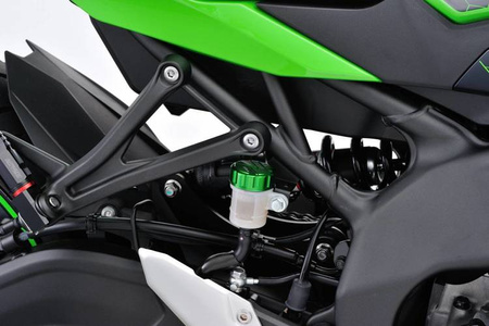 Pokrywa zbiorniczka płynu hamulcowego REAR Ø42mm CNC zielony KAWASAKI Z650 Z900RS