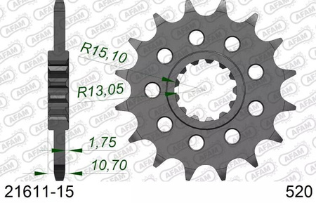 21611-15 520 AFAM ZĘBATKA PRZEDNIA 