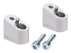 Handlebar riser with offset 30 mm high, 20 mm back, silver for Triumph Tiger 800 (2010-2020)