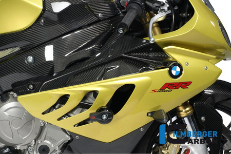 Panel boczny owiewki górny / uchwyt emblematu - carbon BMW S 1000 RR Straxe (2010-2014) / HP4 (od 2012) ILMBERGER VER.027.S100S.K