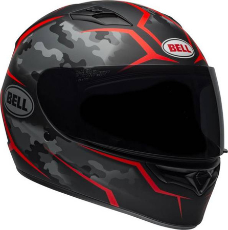 KASK BELL QUALIFIER STEALTH CAMO MATTE BLACK/RED